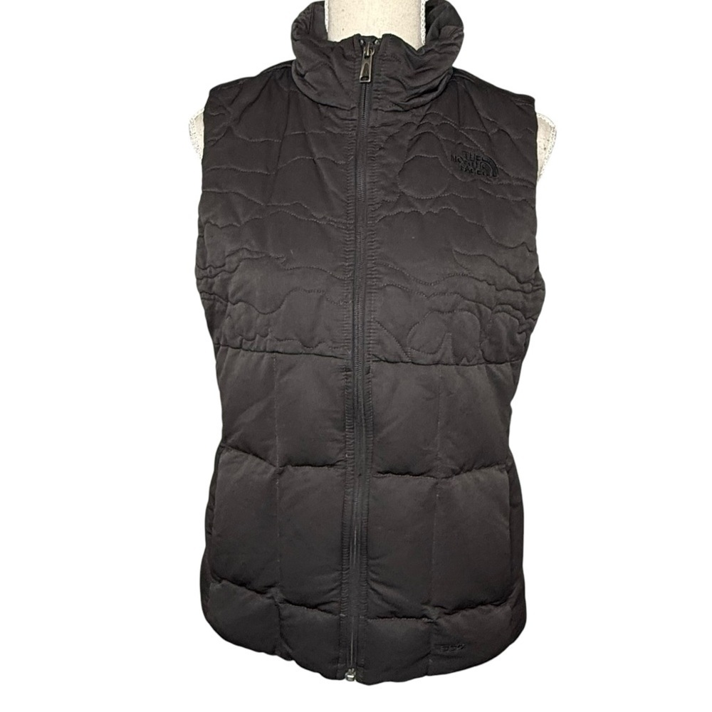 The North‎ Face Womens 550 Down Puffer Vest Black Quilted Full Zip Small